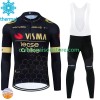 Maillot Cyclisme Hiver + Collant à Bretelles Visma Lease A Bike 2024 N001